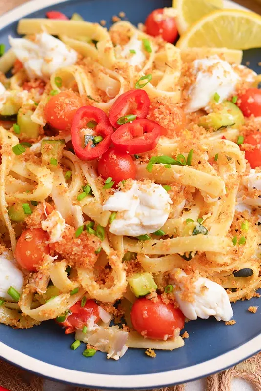 Creamy Chili Crab Pasta
