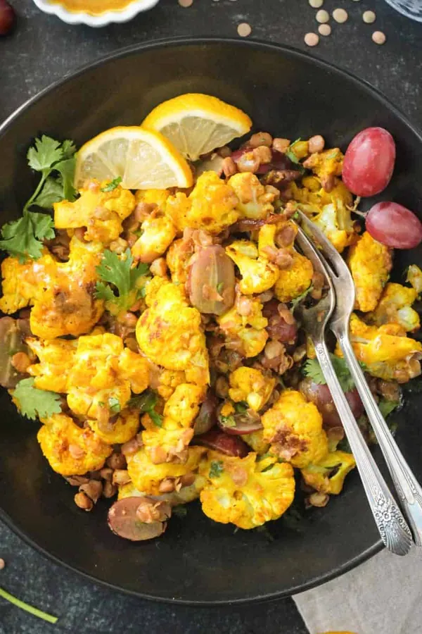 Curry Roasted Cauliflower Salad