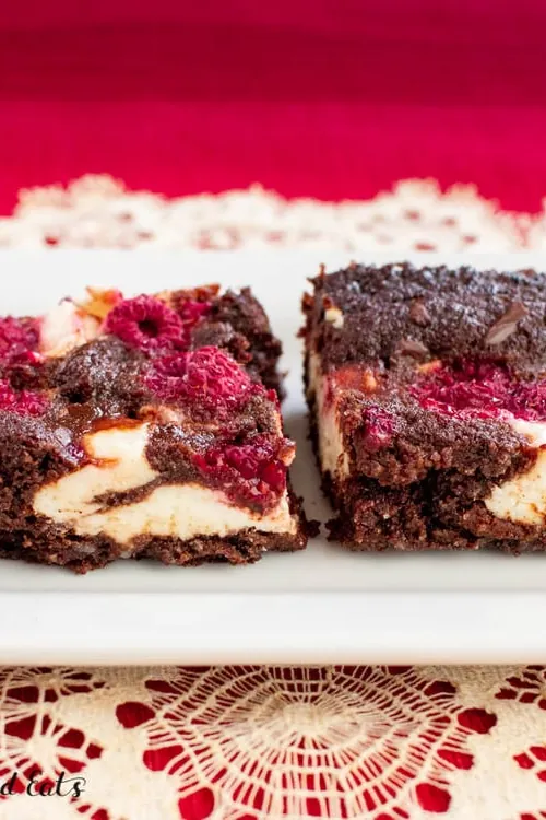 Dark Chocolate Raspberry Cheesecake Brownies