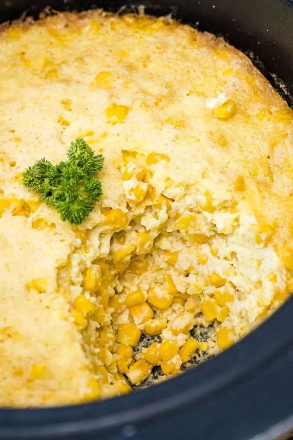Easy Crock Pot Corn Casserole Recipe without Jiffy