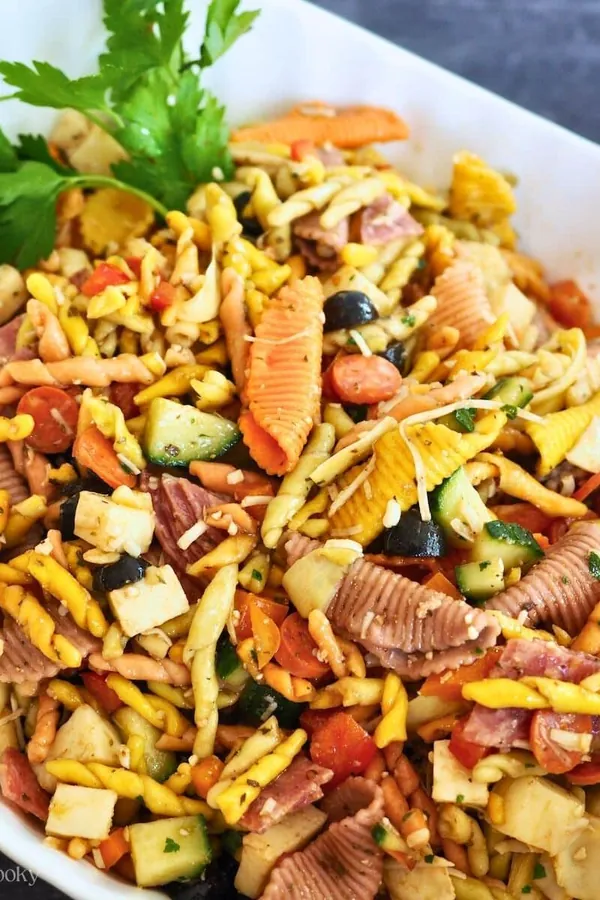 Easy Salami Pasta Salad (Antipasto)