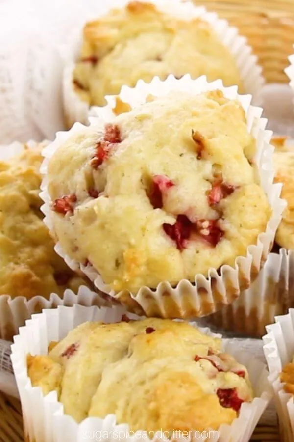Easy Strawberry Lemon Muffins