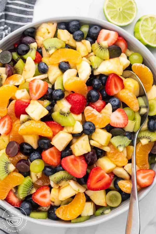 Fruit Salad with Honey Lime Dressing