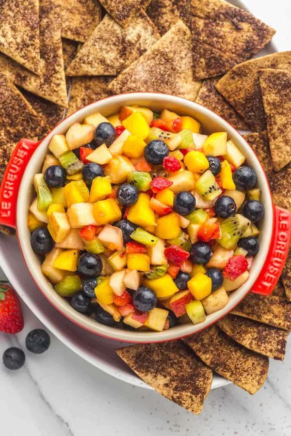 Fruit Salsa with Cinnamon Chips
