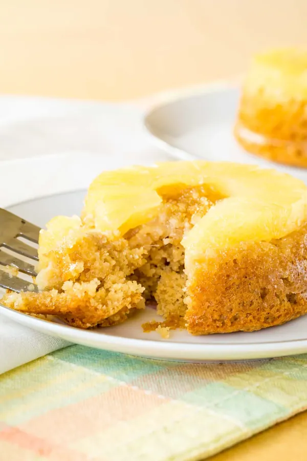 Gluten Free Mini Pineapple Upside Down Cakes for Two