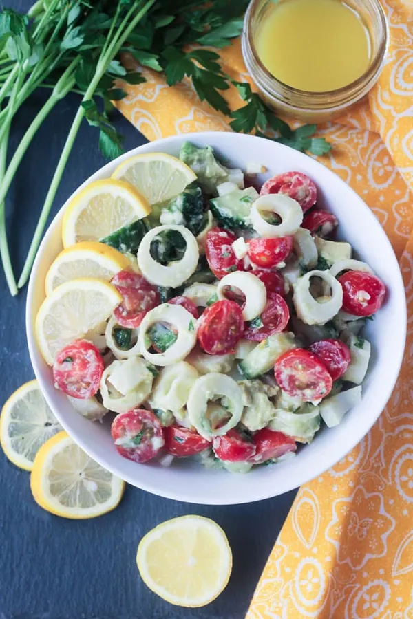 Hearts of Palm Salad with a Simple Lemon Vinaigrette