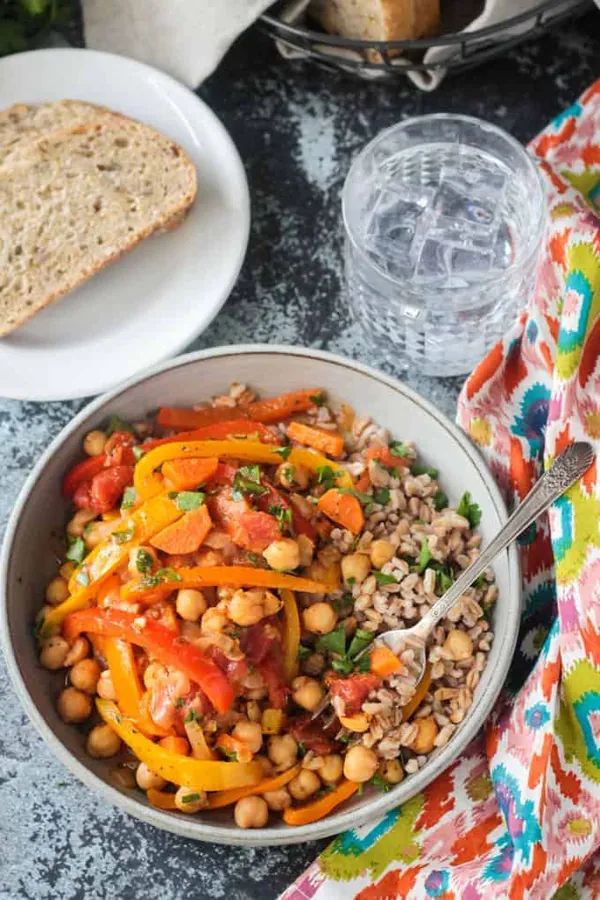 Italian Peppers and Chickpeas
