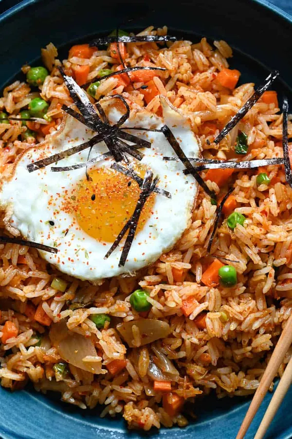 Kimchi Fried Rice (Vegetarian)