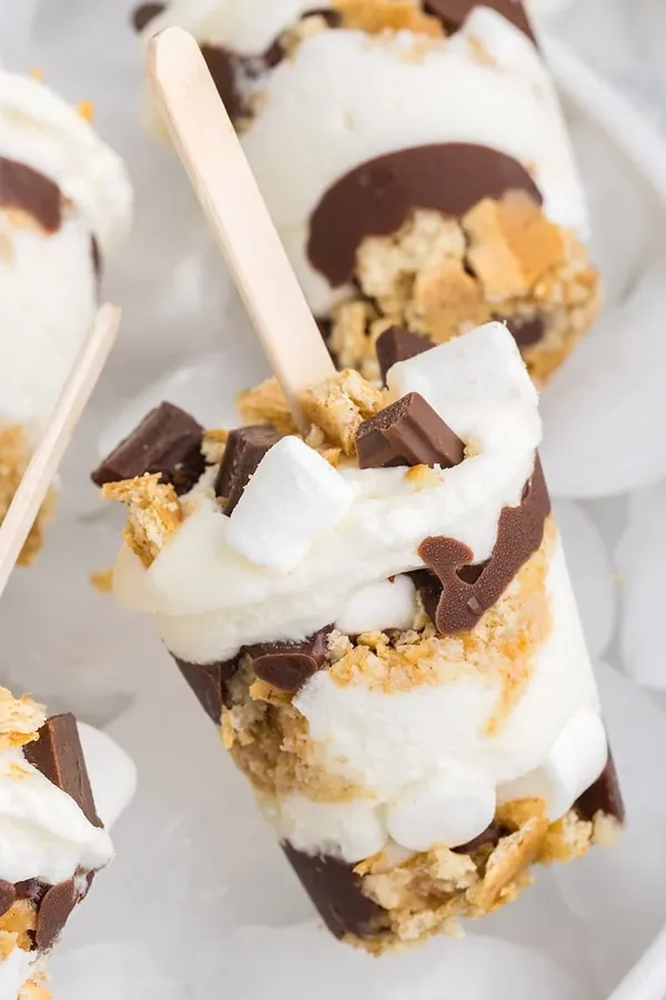Layered S'mores Pops