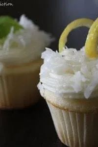 Lemon Curd Coconut Cupcakes
