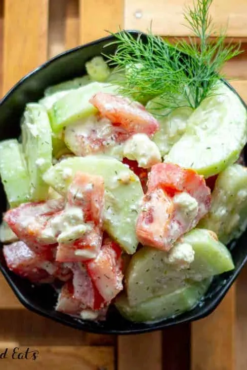 Cucumber Tomato Salad w/ Lemon Dill Dressing