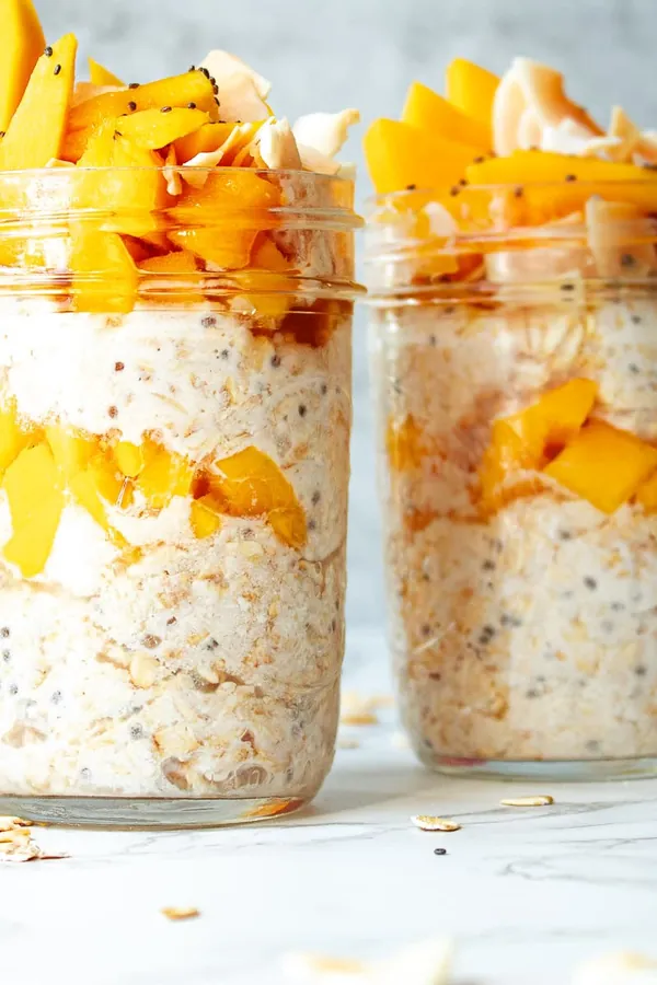 Mango Overnight Oats - Vegan and Gluten Free