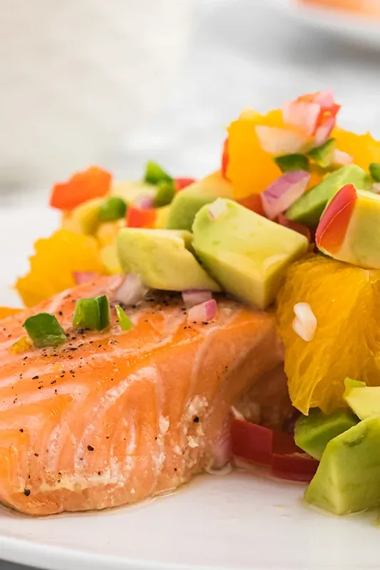 Maple Citrus Salmon with Orange-Avocado Salsa