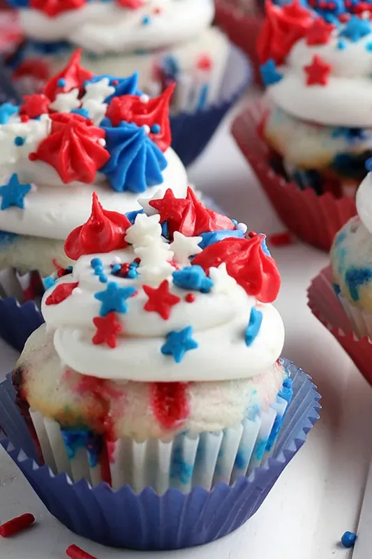 Mini 4th of July Cupcakes
