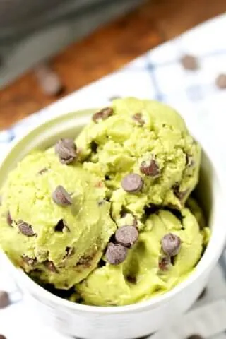 Mint Chocolate Avocado Ice Cream