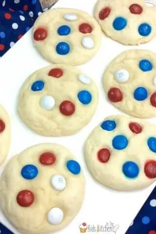 Patriotic Cake Mix Cookies