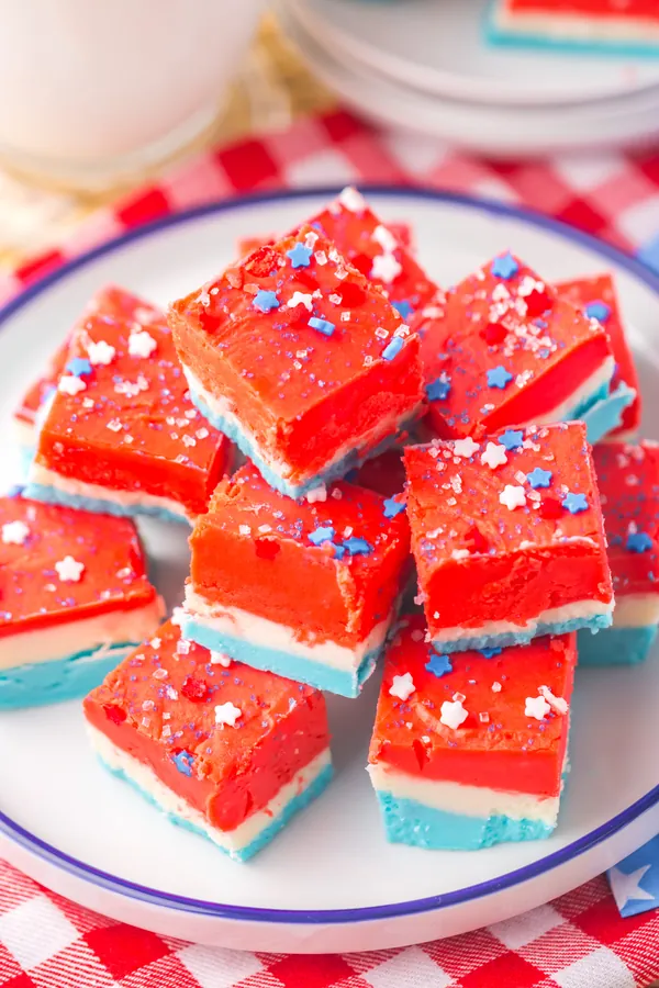 Patriotic Red White and Blue Fudge