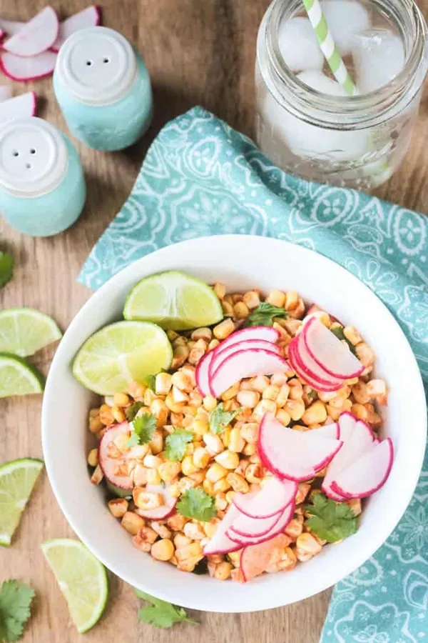 Raw Corn Radish Salad