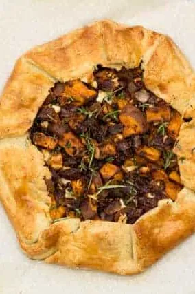 Red Onion, Feta and Sweet Potato Galette