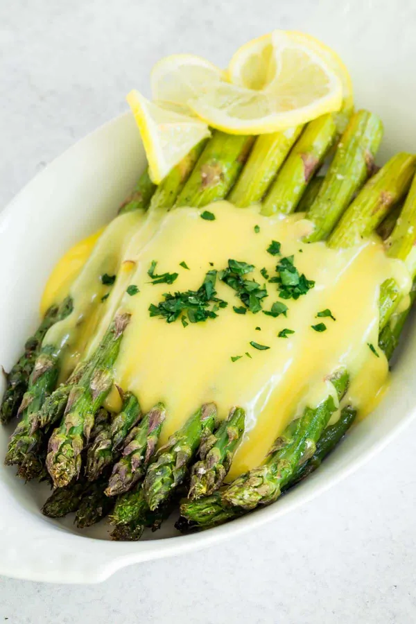 Roasted Asparagus with Hollandaise Sauce