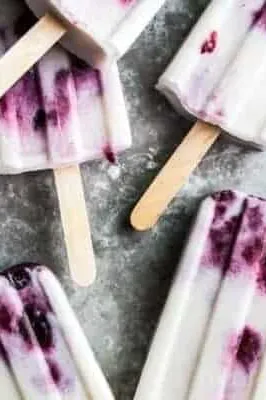 Roasted Berry Goat Cheese Popsicles