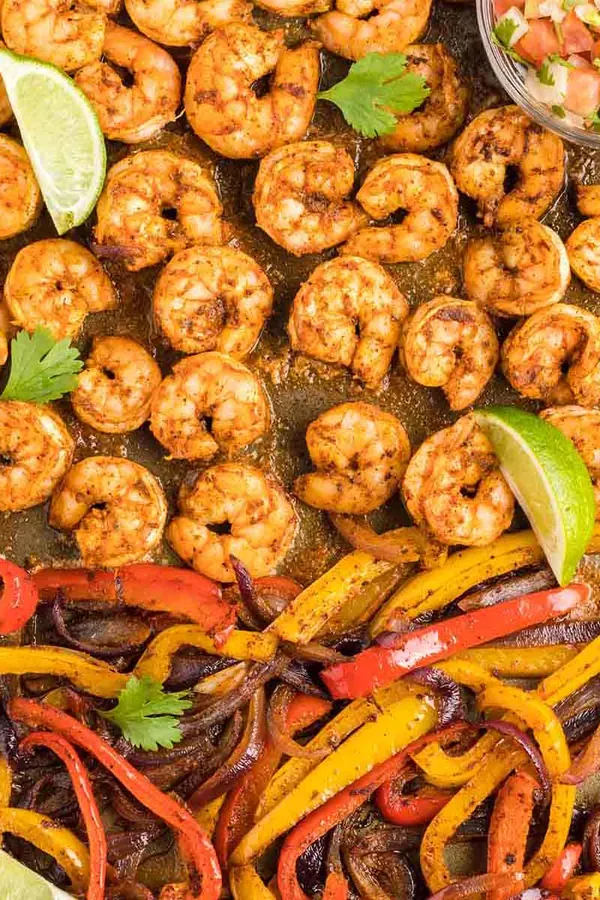 Sheet Pan Shrimp Fajitas