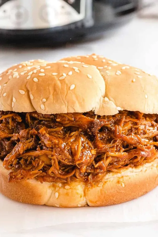 Shredded BBQ Chicken (Crock Pot Recipe)