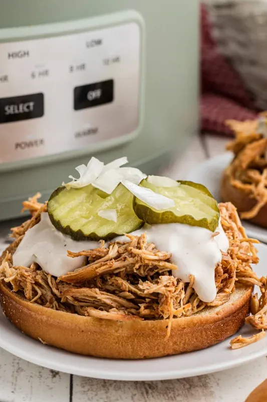 Slow Cooker Nashville Hot Chicken Sandwiches