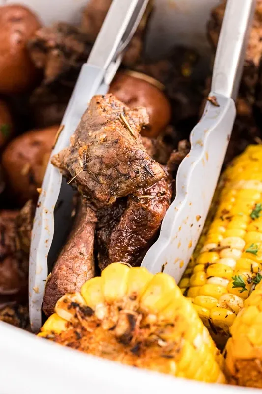 Slow Cooker Steak, Potatoes, and Corn