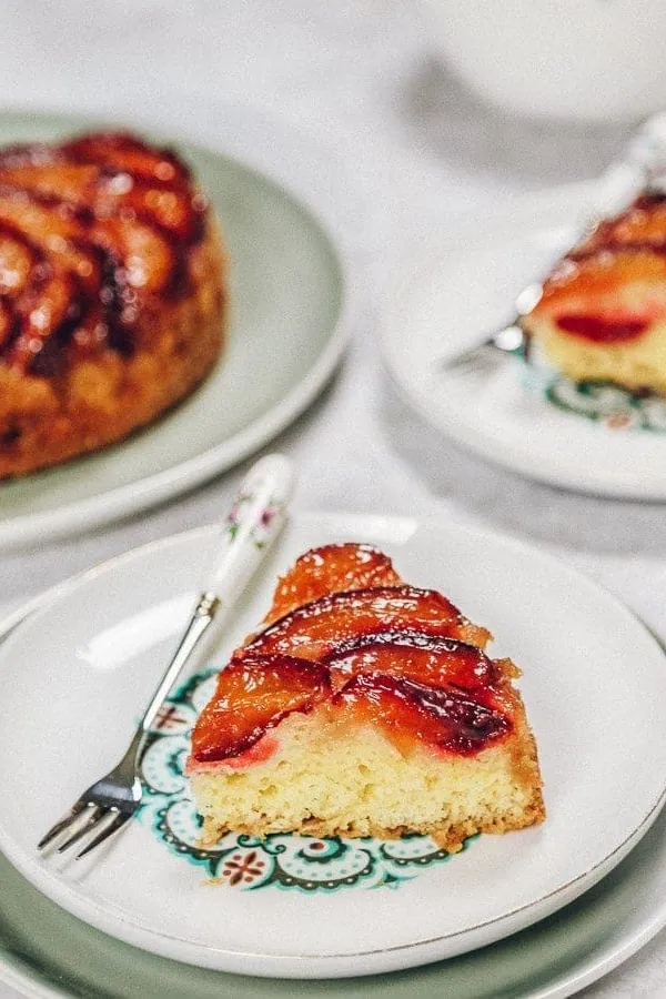 Spiced Plum Upside Down Cake