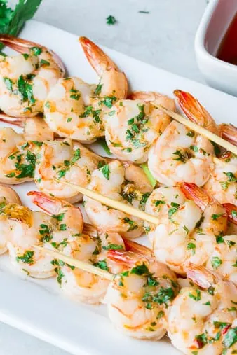 Sweet Chili Lime Shrimp Skewers