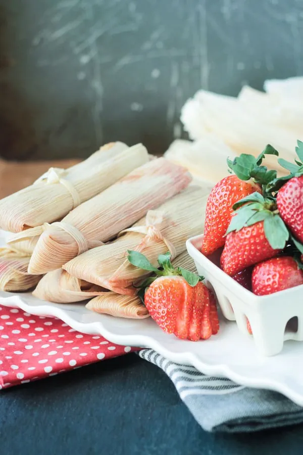 Vegan Strawberry Dessert Tamales