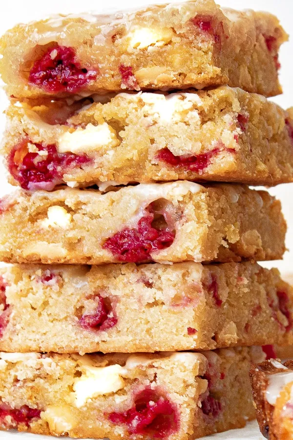 White Chocolate and Raspberry Blondies