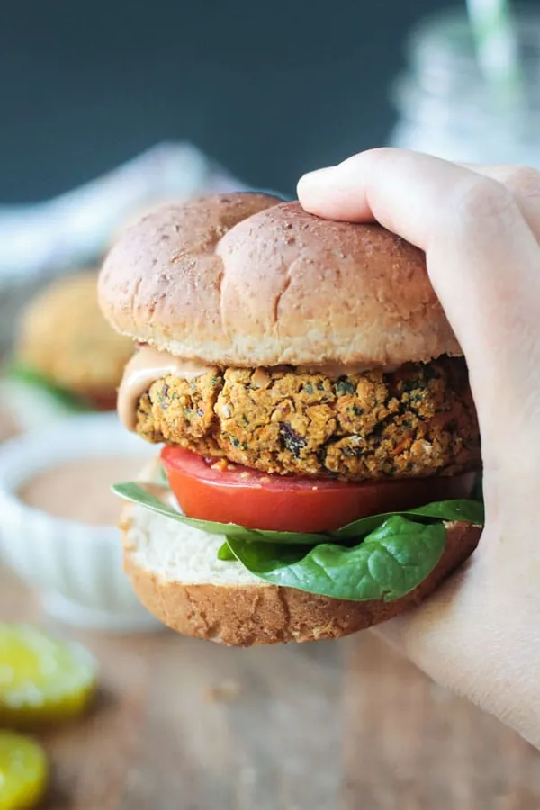 BBQ Kidney Bean Kale Burger