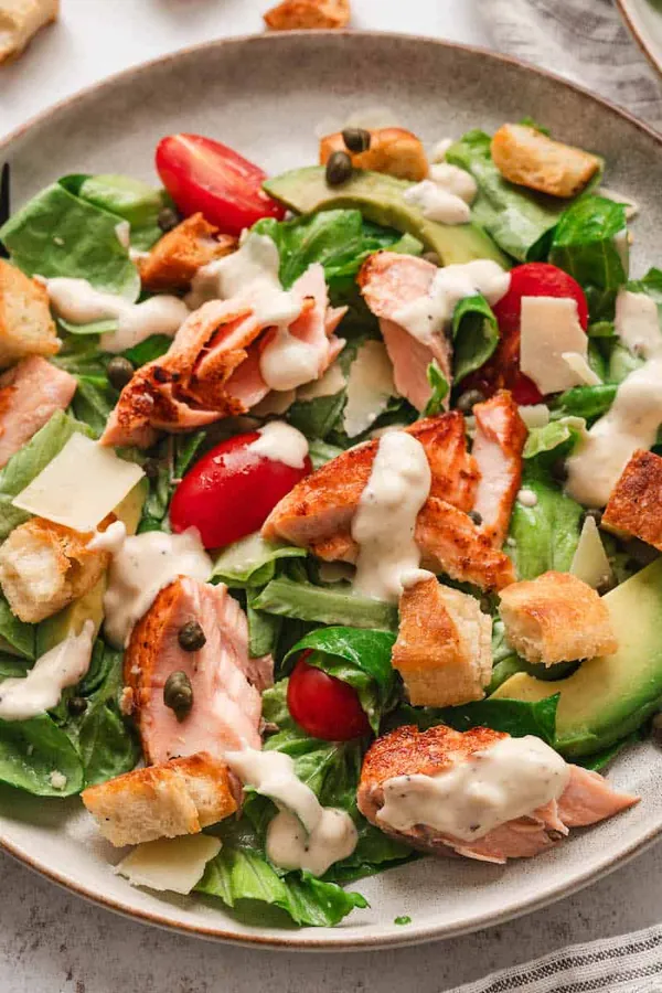 Caesar Salad with Salmon