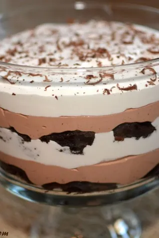Chocolate Mousse and Brownie Trifle