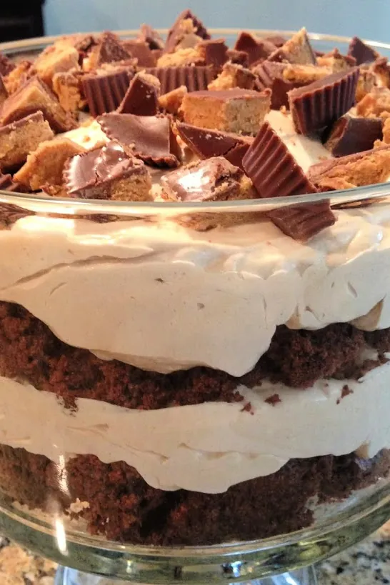 Chocolate Peanut Butter Brownie Trifle