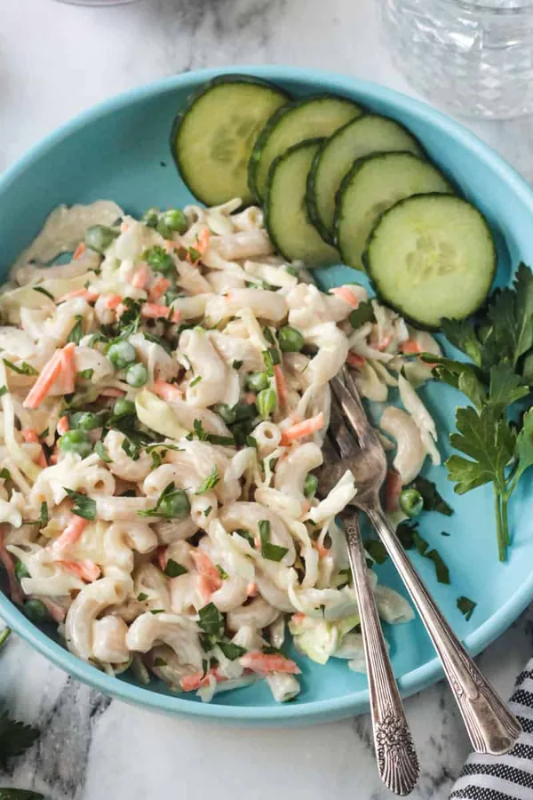 Easy Vegan Macaroni Salad (No Chopping Required!)