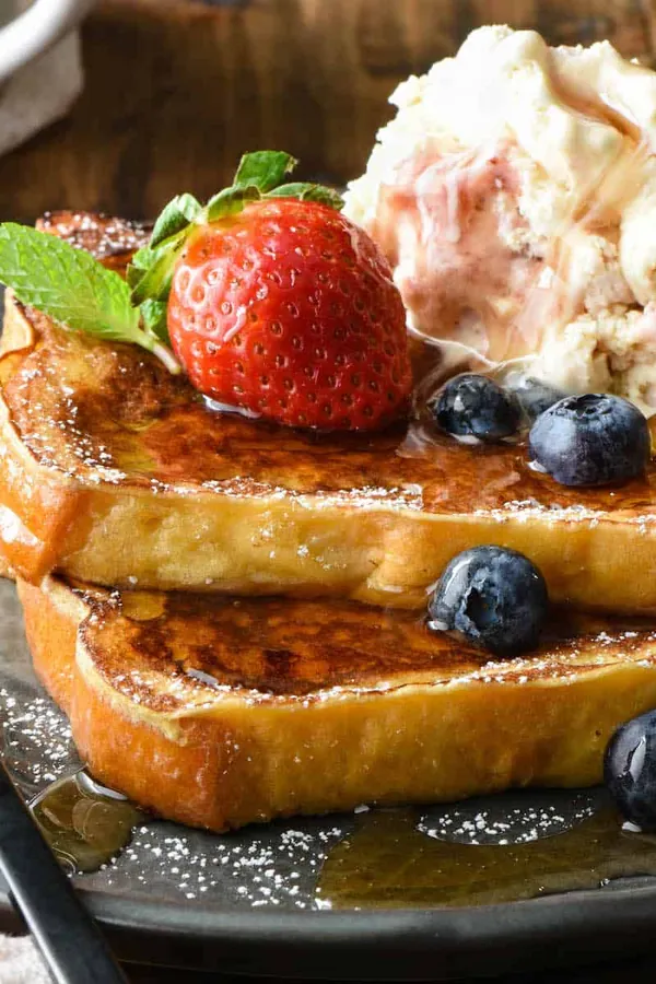 Ice Cream French Toast with Brioche Bread