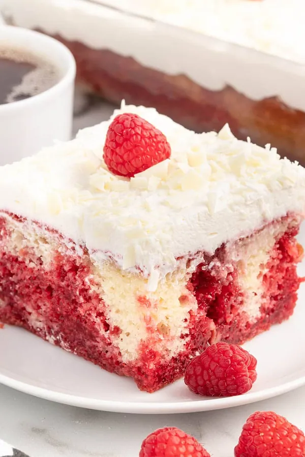 Raspberry Poke Cake
