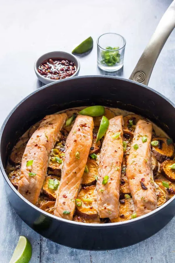Salmon and Sweet Potato Bake