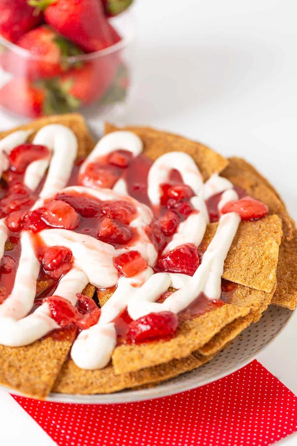 Strawberry Cheesecake Nachos