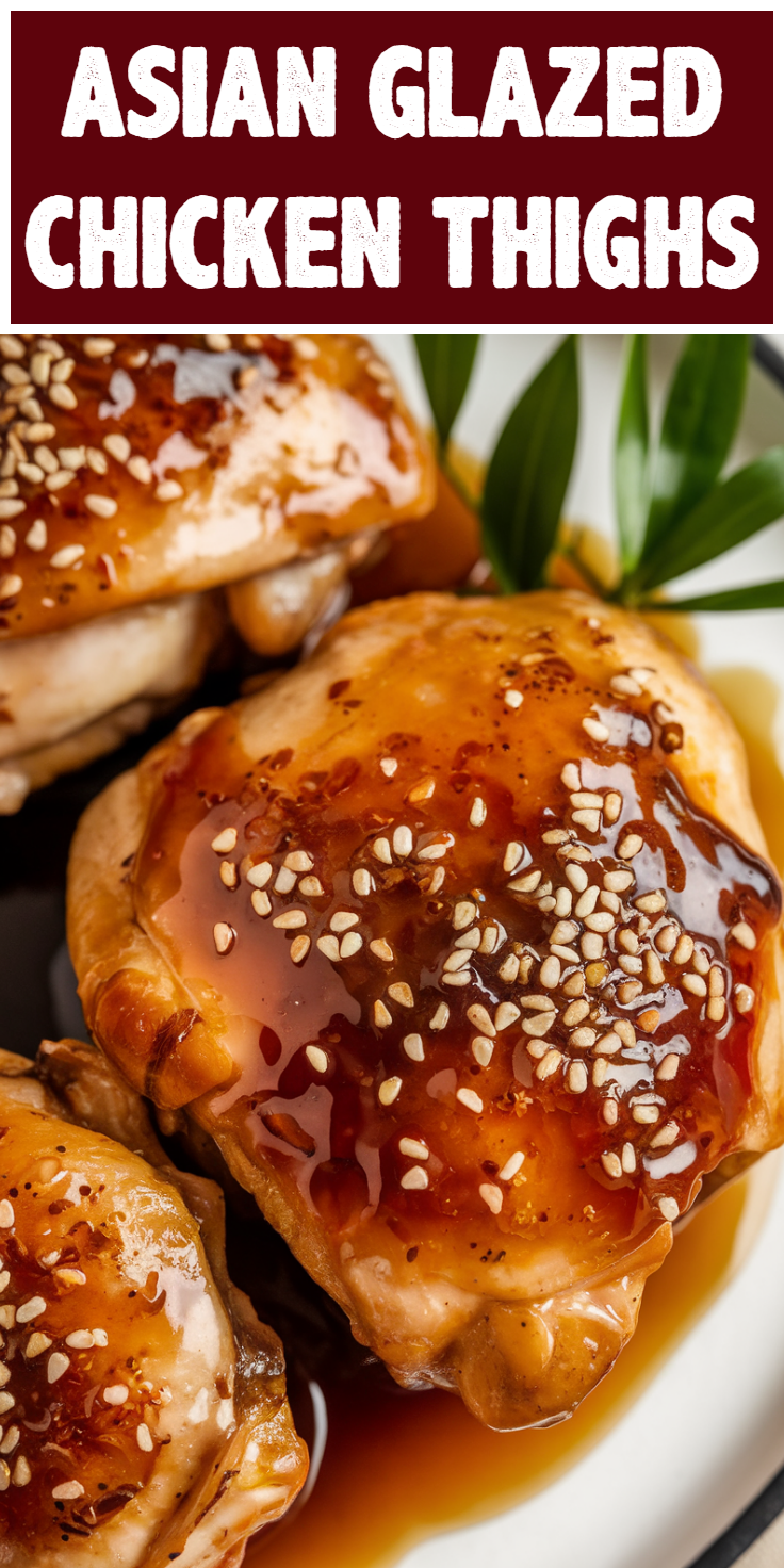 Asian Glazed Chicken Thighs Pinterest Pin