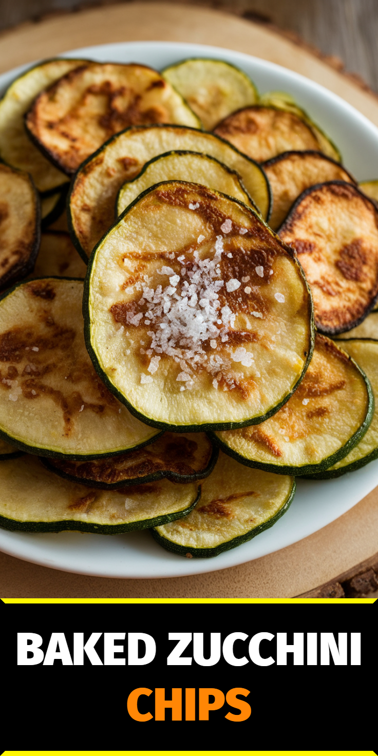 Baked Zucchini Chips Pinterest Pin