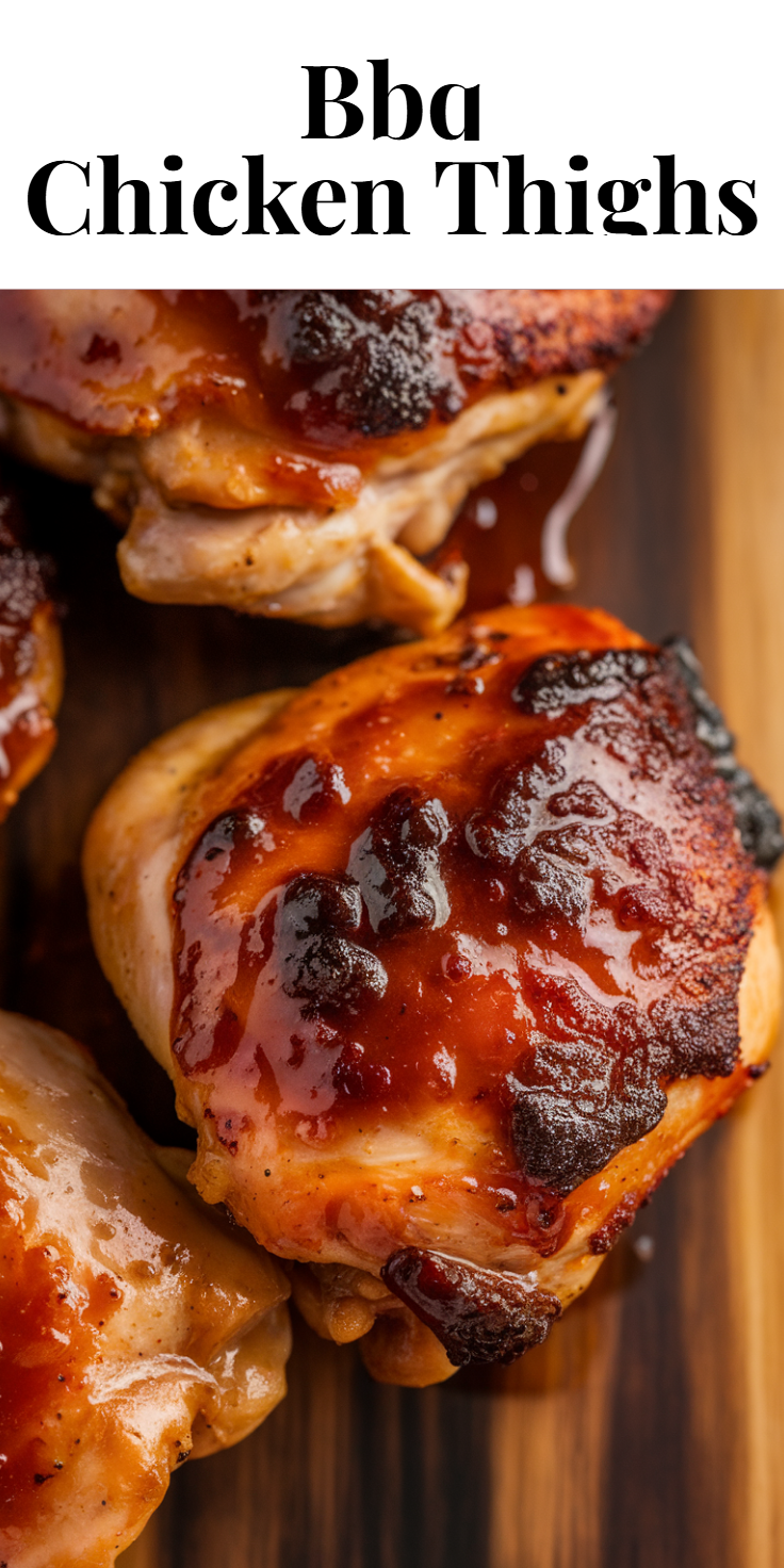 BBQ Chicken Thighs Pinterest Pin