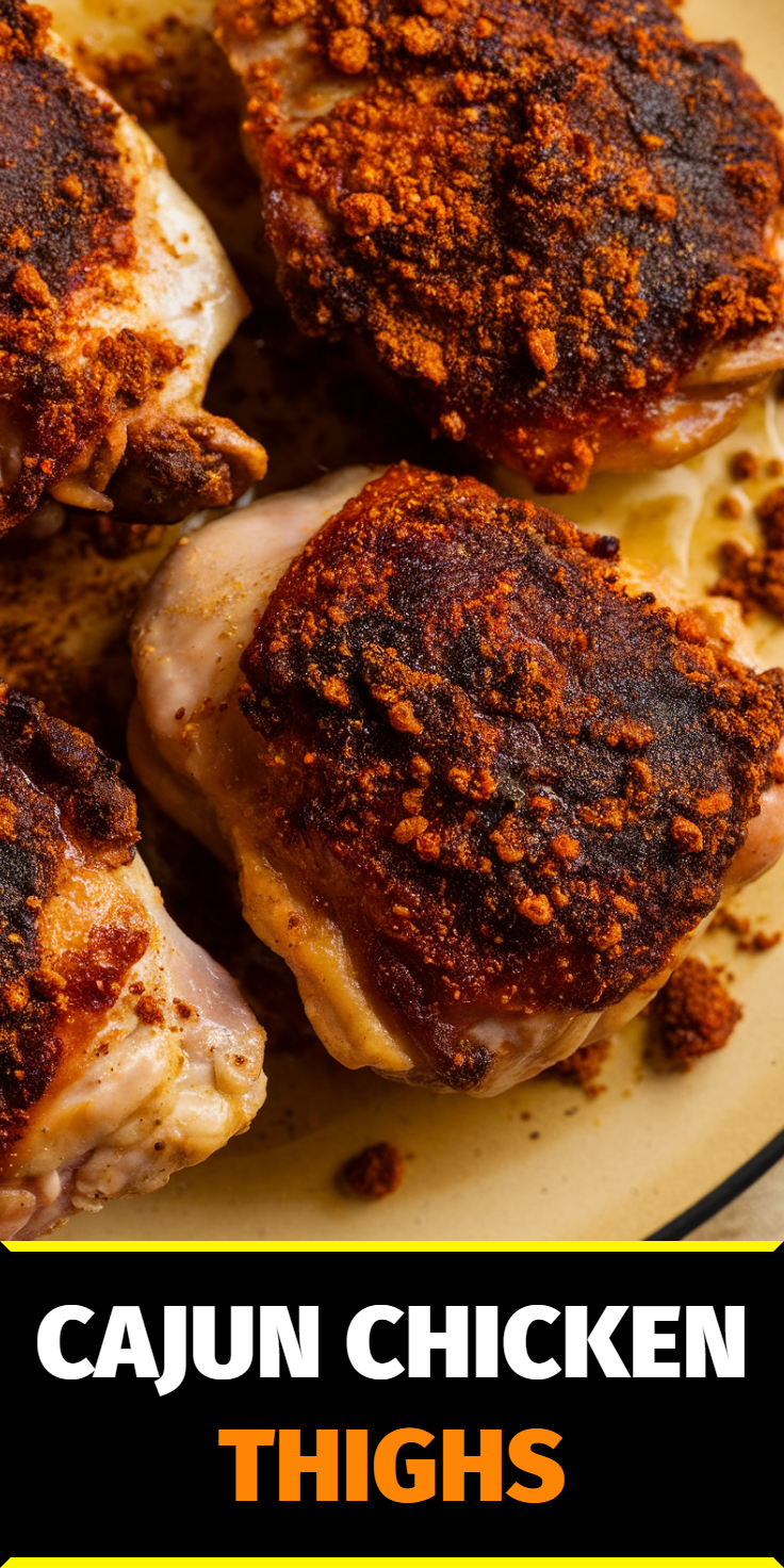 Cajun Chicken Thighs Pinterest Pin