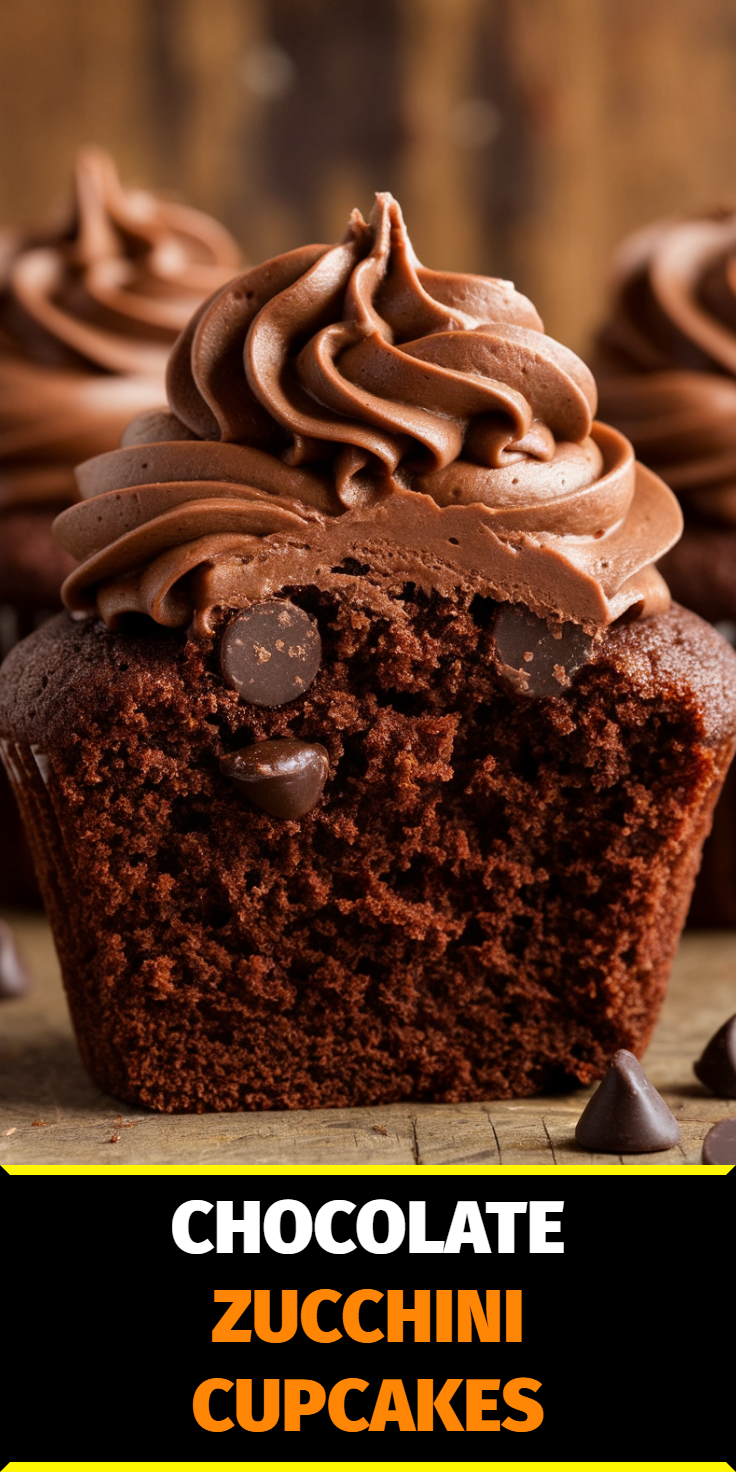 Chocolate Zucchini Cupcakes Pinterest Pin