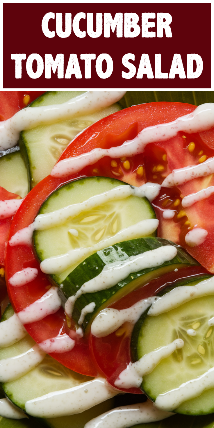 Cucumber Tomato Salad Pinterest Pin