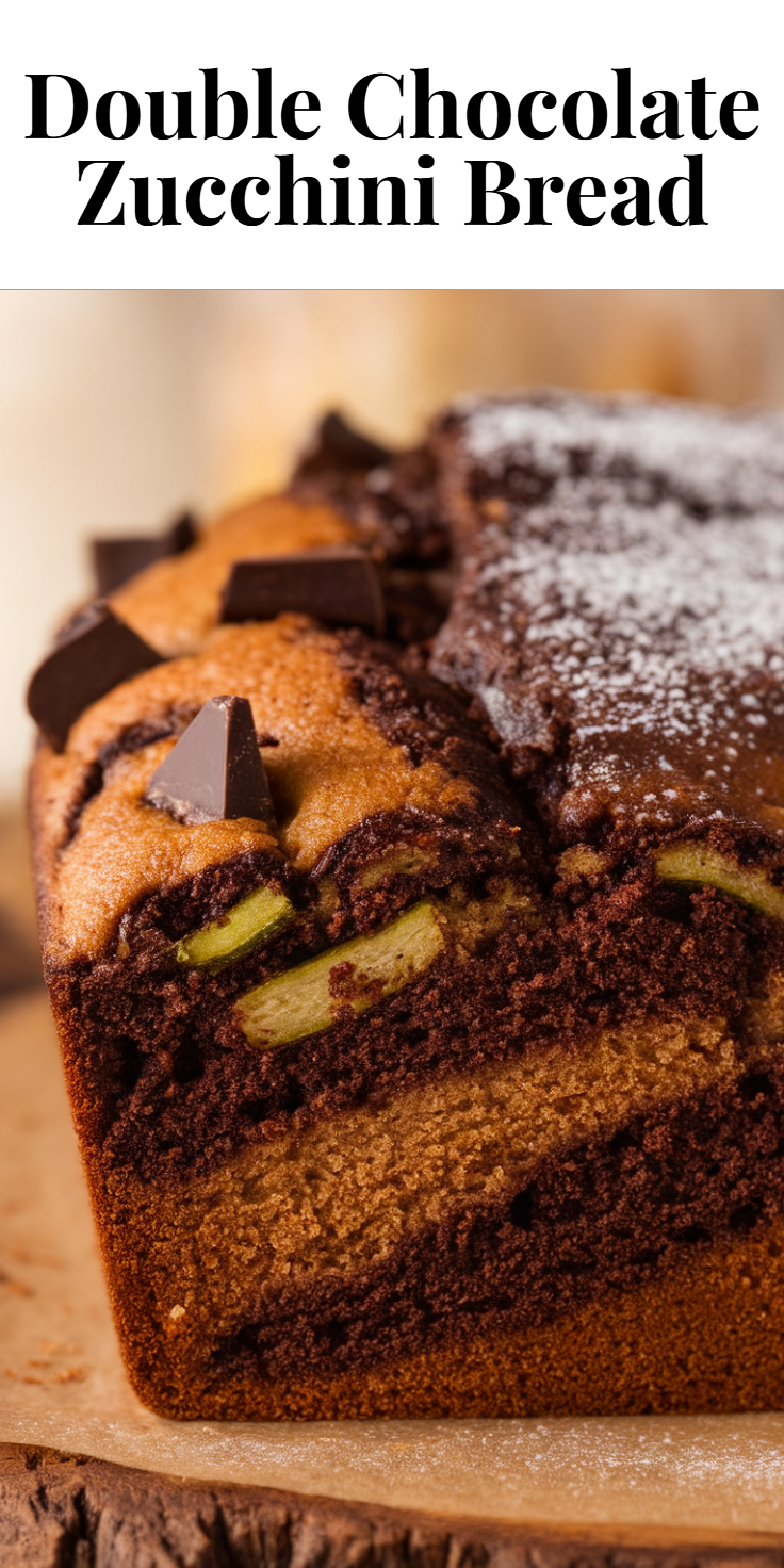 Double Chocolate Zucchini Bread Pinterest Pin