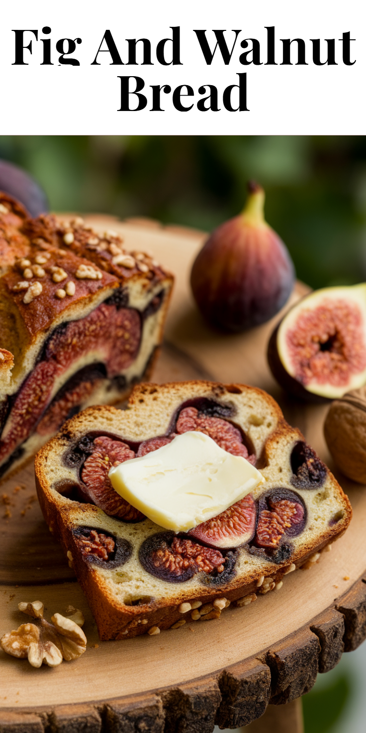Fig and Walnut Bread Pinterest Pin